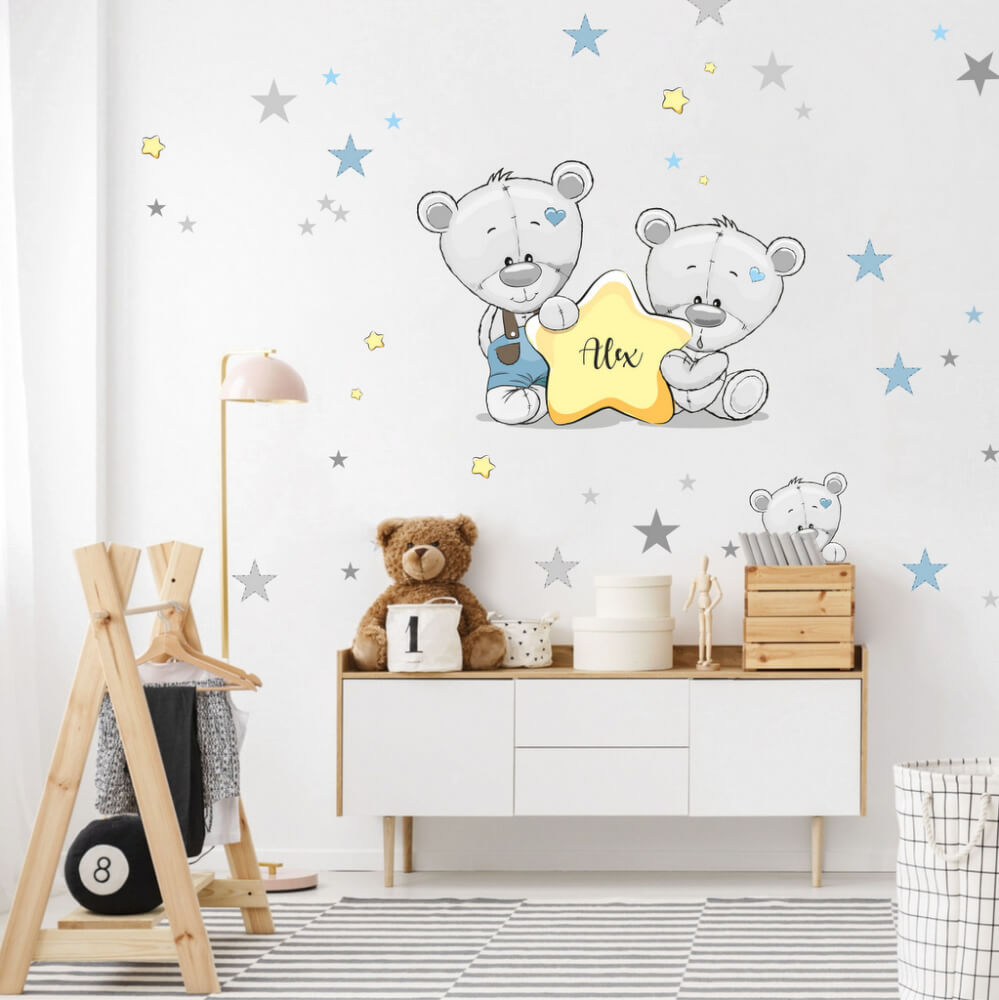 Teddybär-Sticker für ein Jungenzimmer INSPIO 